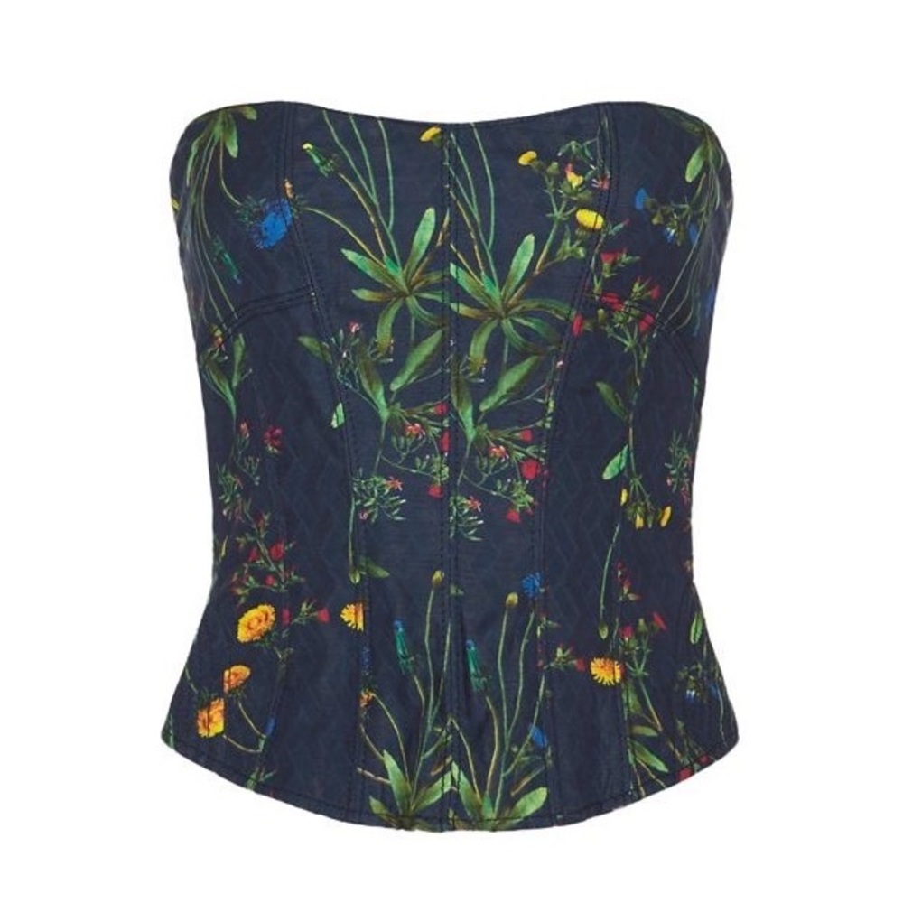 MARISSA WEB CORSET TOP IN NAVY BLUE S